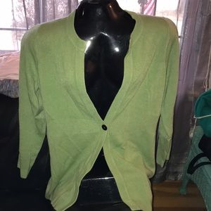 Avenue cardigan sweater Size 14/16; Olive Green